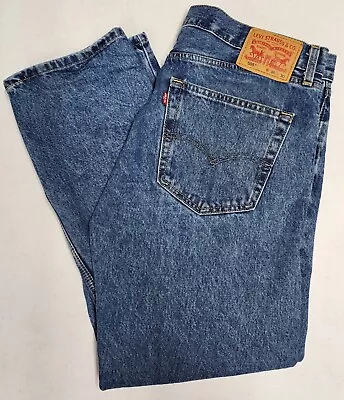 Levi's 505 -Regular Fit Straight Leg - Denim Blue Jeans - Men's Size 36x30 • $17.99