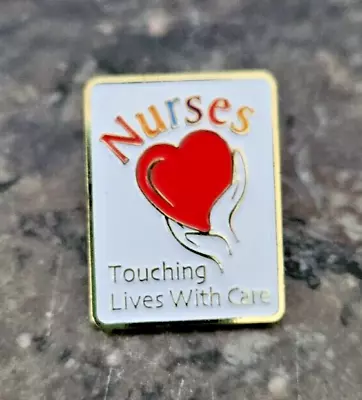 Nurses Touching Lives With Care Pin Vintage • $14.95