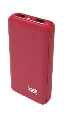 $29 • Buy Laser 10000mAh Portable Power Bank Maroon Battery Charger Type C