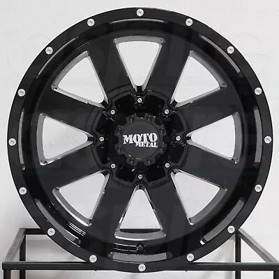 4-New 20  Moto Metal MO962 Wheels 20x10 5x5.5/5x139.7/5x150 -24 Black Milled Rim • $1164