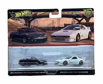 Hot Wheels Premium 2 Pack '04 Mazda Mazdaspeed Miata - Mazda RX7 FC Pandem • $22.99