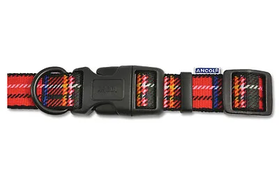 Ancol Red Tartan Adjustable Dog Collars And Lead (lead Sold Separately) • £7.69