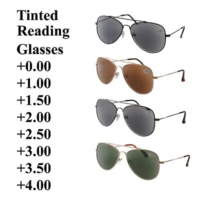 £19.95 • Buy Sun Readers Tinted Reading Glasses AV-2 +0.00 To +4.00 Sunglasses UV400 