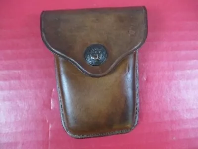 WWI US Army M1910 Leather Garrison Belt Pouch W/Rimmed Eagle Snap - RIA 1915 #3 • $59.99