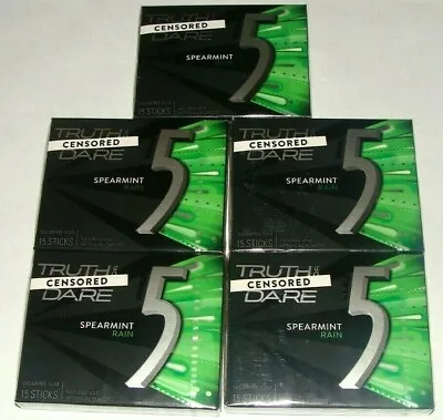 5 Gum Spearmint Rain Flavored  Truth Or Dare Censored   (5 Packs) *Collectible* • $14