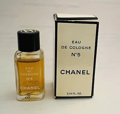 Vintage Chanel No 5 Eau De Cologne  1/4 Fl. Oz Original Box • $18.97