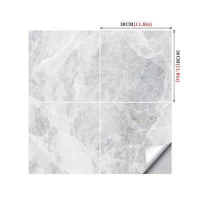 4Pcs Marble Stick On Tile Stickers Self Adhesive Kitchen Bathroom Wall Tiles • $20.99