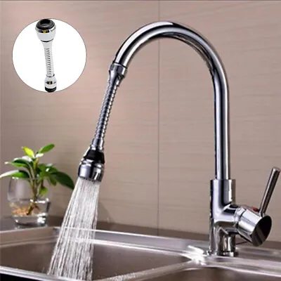 Swivel Flexible Hose Water Tap Sink 360° Faucet Filter Extension Nozzle Sprayer~ • £4.56