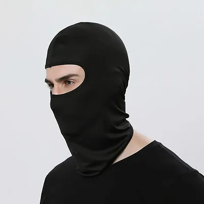 Balaclava Full Face Mask Men Women Cycling Ski Winter Warm Neck Black Motorbike • £4.99