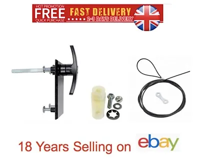 Garage Door Lock Handle Garador Locking T Bar Handle Cable Locking Pull Wire Mk4 • £7.95