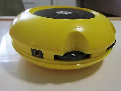 Yellow MAGNAVOX Yo-Yo AM TRANSISTOR RADIO 2R1014 Mod Jet Space Age Works *Video* • $75