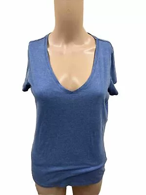 Fat Face Blue Short Sleeve Top - UK Ladies Size 10 • £3.75