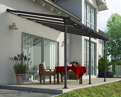 Lean To Veranda Pergola 4x4.25 Aluminium Patio Cover Feria Canopia By Palram • £2359