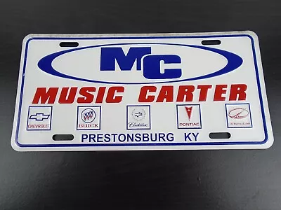 Car Dealership Booster License Plate Sign Music Carter Chevrolet Oldsmobile Ky • $8.19