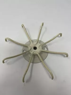 Vintage Tie Or Belt Rack Holder Revolving Wheel Wall Mount Metal White • $8