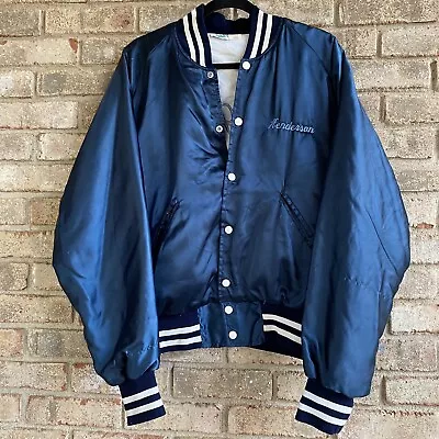 Vintage 70s 80s Satin Varsity Jacket Mens Large Cougars  • $12