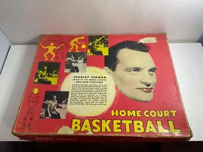 Vintage Zollner Pistons Home Court Basketball Board Game Charley Eckman 1950s • $39.99