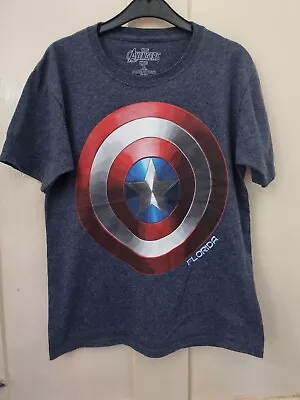 Boys Marvel Avengers Captain America T Shirt. Age 10-12 Years. Super Heroes. • £0.99