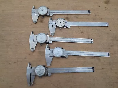 Mitutoyo 6  Dial Caliper Lot  505-626 505-626-50 505-637  505-637-50  5 Pcs • $99.99