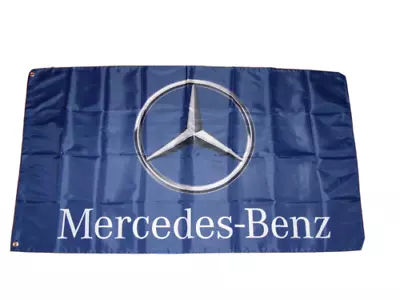 Mercedes Benz 3'x5' Flag Banner Man Cave Racing Garage Shop Wall Fast Shipping • $13.94