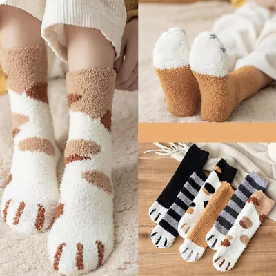 £2.39 • Buy Cat Claws Ladies Winter Warm Soft Fluffy Bed Sock Lounge Slipper Floor Sock UK