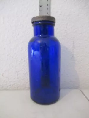 Vintage Emerson's Bromo-Seltzer 7  Bottle With Cap Cobalt Blue • $16.83