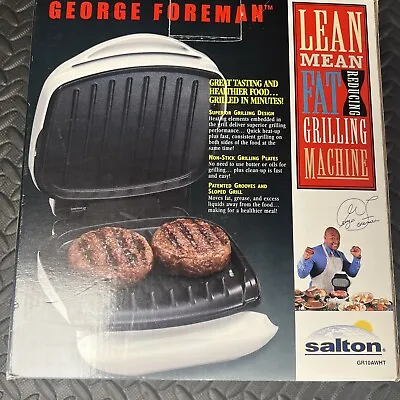 George Foreman GR10ABW Champ Grill With Bun Warmer - White • $9.99