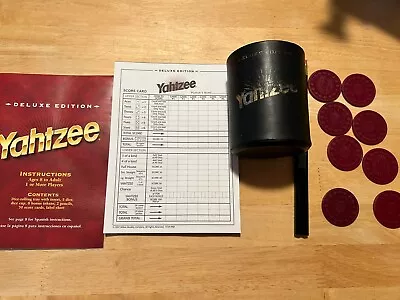 1997 Yahtzee Deluxe Edition Game Replacement Pencil 32 Score Card Chips Cup • $14.99