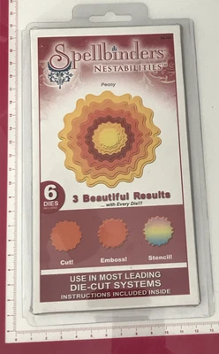 $12.75 • Buy Spellbinders Nestabilities ~ Peony ~ 6 Dies ~ S4-193 Cuttlebug Compatible