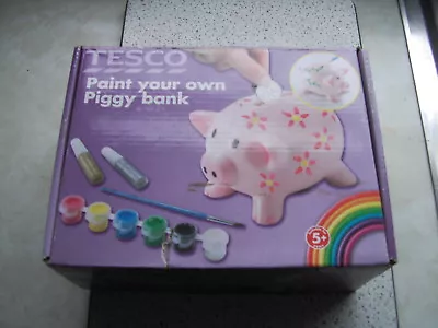 Paint Your Own Piggy Bank Ceramic Money Box Kids Crafts Gift Stocking Filler UK • £6.99