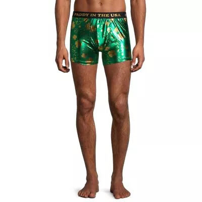 Men's Green Paddy In The USA Boxer Briefs Saint Patrick's Day Novelty Gift Under • $12.99