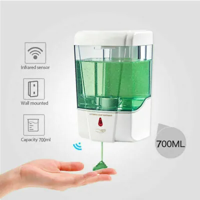 £12.99 • Buy Touchless Automatic Soap Dispenser 700ML Sanitizer Hands-Free IR Sensor UK