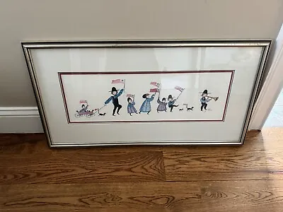 VTG Framed P. Buckley Moss Print “The Parade” Signed / Numbered 37/1000 • $265