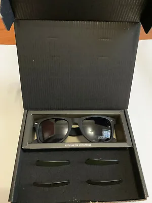 Marlboro Black Sunglasses UV Interchangeable Lenses Black Blue Gold Unisex NEW • $23