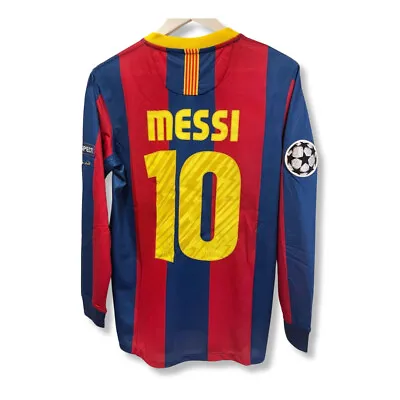 Messi 10 Jersey 2010-2011 Barcelona Champions League Final Long Sleeve Jersey • $73.98
