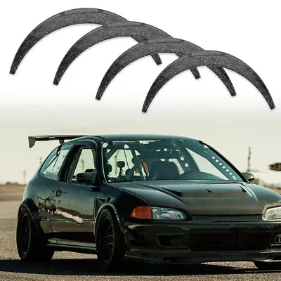 For Honda Civic Sedan Coupe 4Pcs Fender Flares Extra Wide Body Wheel Arches Kit • $89.08