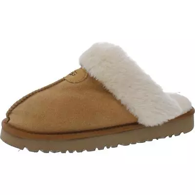 Ugg Womens Beige Suede Cozy Slide Slippers Shoes 9 Medium (BM) BHFO 5665 • $95.25