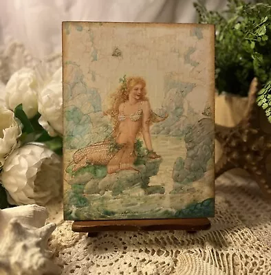 Mermaid Romantic Shabby Chic Handcrafted Plaque / Sign • $17.95