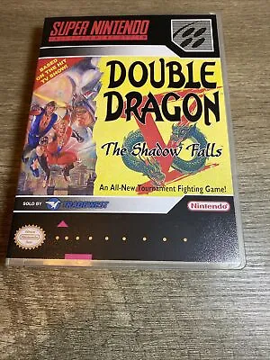 Super Nintendo SNES Double Dragon V 5 Custom Case Game Protector W/ Box Art • $9.99
