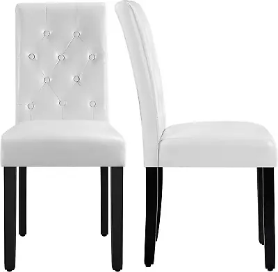 Dining Chairs Kitchen Chair Living Room Chair Restaurant Chair Tufted Leather Ch • $230.88