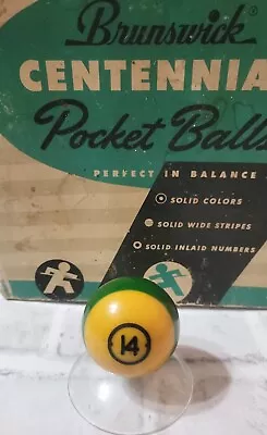 Vintage Brunswick Centennial Gold Crown Pocket 14 Fourteen Ball Pool Billiards  • $18.95