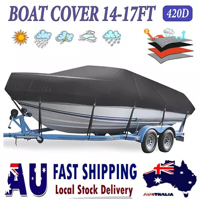 $79.99 • Buy Premium 14-17ft 4.6-5.2m Heavy Duty Marine Grade 420D Trailerable Jumbo Boat AU