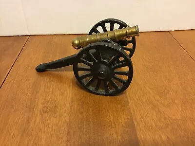 Vintage Miniature Cast Iron Civil War Cannon 5” Long Unmarked Toy Display • $9