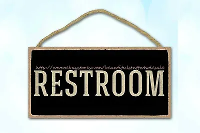 Minimalist Decor Vintage Style Plaque Restroom Wood Sign • $16.86