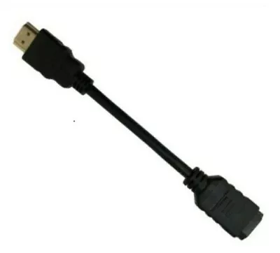 £5.99 • Buy 15cm Short HDMI-Compatible Extension Lead Cable Male-to-Female Gold Plated 