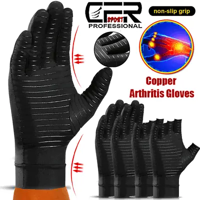 Copper Compression Gloves Medical Arthritis Pain Relief Hand Joint Support Brace • $7.49