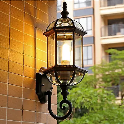 £65 • Buy Vintage Retro Antique Lantern Lamp Wall Sconce Light Fixture Porch Patio Outdoor