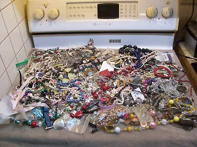 Vintage/mod 12 Pound Box Of Broken Junk Jewelry For Crafting • $1