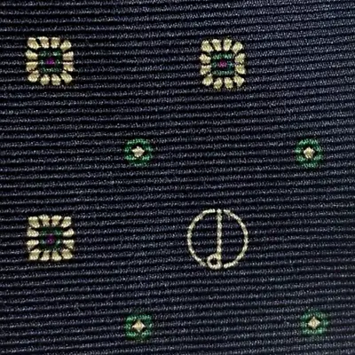 Blue Silver Green Foulard DUNHILL Silk LOGO Tie Italy • $14.99