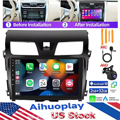For 2013-2015 Nissan Altima Auto Apple Carplay Car FM Radio Android 13.0 GPS RDS • $133.94